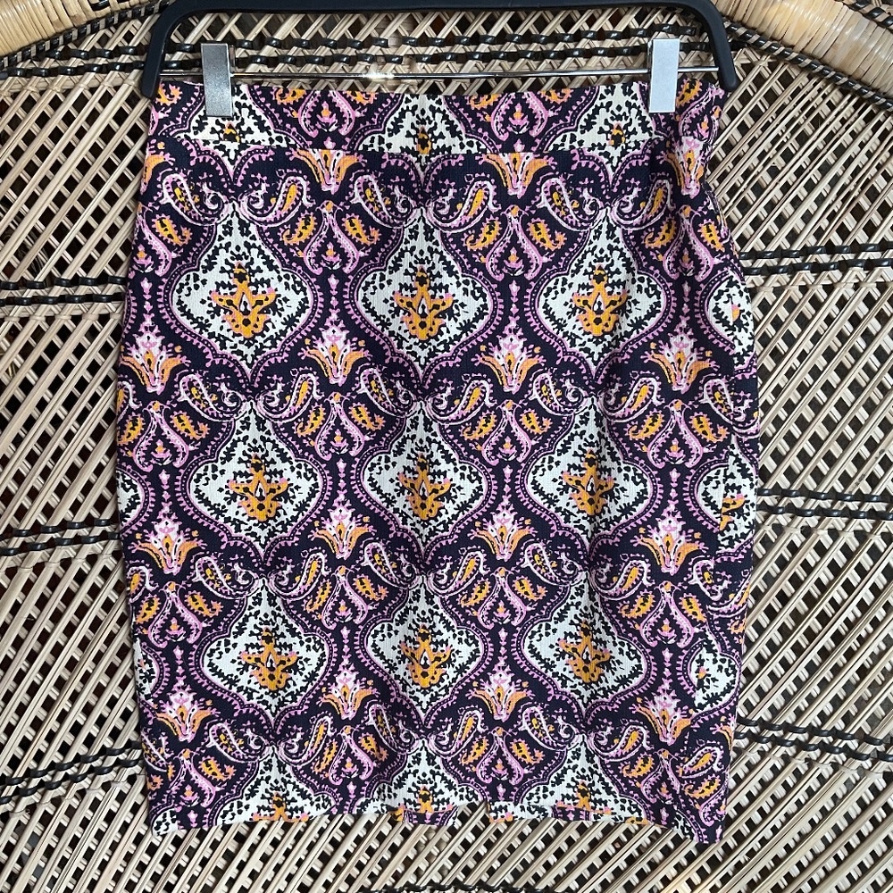 “The Pencil Skirt” by J.Crew in Paisley and geometric
